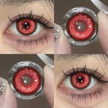JeweLens 1pair Crazy KOI Cosplay Red Scary Softlens 14.5mm - Red - View 2