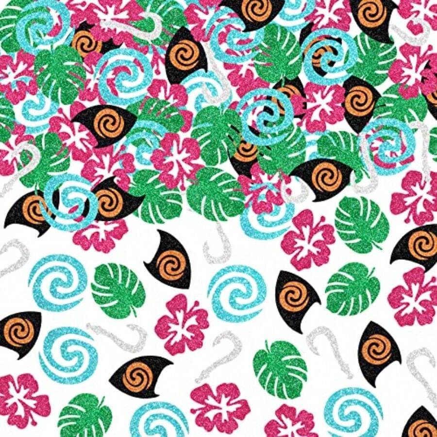 200Pcs  Moana Birthday Confetti Moana Table Confetti Decorations For Moana Hawaiian Theme  Shower Birthday Table Decorations - Multicolor - View 1