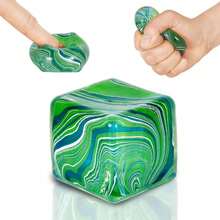 Fidget Toys Stress Cube, 1.38"*1.38" Stress Balls For Kids Adults Stress Relief, Ice Squishy Cube Sugar Balls, Sensory Toys For Kids With Autism An Danxiety Disorder(Green) - 綠色 - 查看 9