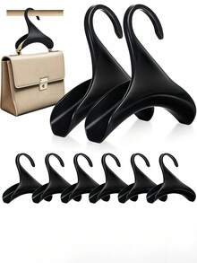 重型手提包挂架壁挂式收纳架，适用于手提包、腰带、围巾、帽子等，塑料衣橱挂钩，收纳展示架，完美适用于卧室、衣橱、玄关等家居装饰，多功能收纳架，节省空间，时尚配饰收纳架 - 彩色 - 查看 7