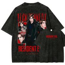 Resident Evil39 Washed Unisex T-Shirt - Black - View 1
