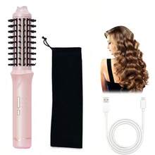 USB Rechargeable Heated Hair Straightener & Curler, 32mm Curling Iron With 3 Temperature Settings, Tangle-Free Curling At Any Temperature - Multicolor - View 8