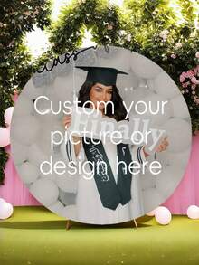 Customized Graduation Ceremony Arch Cover, Polyester Elastic Arch Cover For Wedding And Adult Ceremony Decoration, DIY Party Wedding Backdrop Accessories - Multicolor - View 2