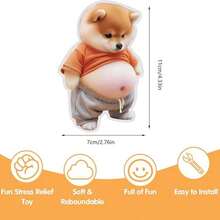 3D Corgi Belly Sticker, Door Stopper Wall Protector, Quiet, Shock-Absorbing Soft Rubber, Suitable For Wall, Door Handle, Refrigerator, Cabinet To Prevent Damage - Multicolor - View 9