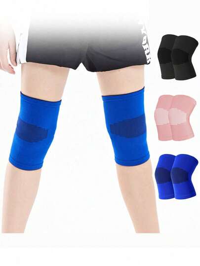 1 đôi miếng bảo vệ đầu gối thể thao trẻ em, chống trượt khi đạp xe, bóng rổ, bóng đá, chạy bộ, phù hợp cho trẻ em từ 7-14 tuổi chơi thể thao ngoài trời.