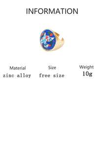 Vintage Luxury Engraved Colorful Enamel Elegant Versatile Open Ring For Women, European And American Medieval Palace Style - Elegant Ring - View 13