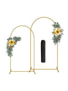 Wedding Arch Backdrop Stand - Wedding Arch Flowers, Artificial Burgundy Wedding Flowers, Wedding Welcome Sign Decor, And Wedding Reception Arch Flowers (Gold Wedding Balloon Arch Backdrop Stand, Square Arch Frame, Suitable For Birthday Party, Bridal Shower And Ceremony Decoration; Available In Burgundy, Light Pink And Gold) - Artificial Sunflower Archway - View 1