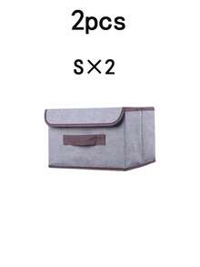 Scatola di stoccaggio pieghevole in tessuto ad alta capacità con coperchio antipolvere, organizer di stoccaggio con specifiche di dimensioni multiple, con maniglia integrata, disponibile in vari eleganti colori Morandi solidi, realizzato in morbido tessuto di lino premium con struttura stabile - Multicolore - Visualizzare 30