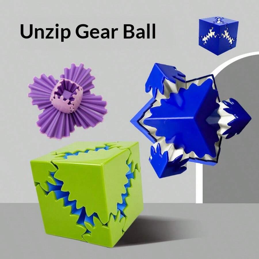 1pc New Creative 3D Gear Rotating Sphere Puzzle Cube, Stress Relief Toy, Essential For Interaction & Socializing, Great Gift For Family, Friends, Birthday, Party, Suitable For Both Men And Women