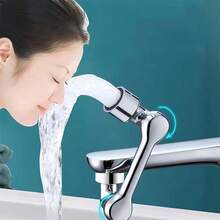 304 Stainless Steel Mechanical Arm Faucet, 360° Rotation, Splash-Proof Design, Multi-Function Adapter - Drinking Water, Includes Kitchen, Bathroom, Toilet Installation Tools, Multi-Function Outlet | Fashionable Design | High-Quality Hardware - Multicolor - View 1