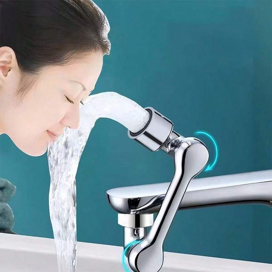 304 Stainless Steel Mechanical Arm Faucet, 360° Rotation, Splash-Proof Design, Multi-Function Adapter - Drinking Water, Includes Kitchen, Bathroom, Toilet Installation Tools, Multi-Function Outlet | Fashionable Design | High-Quality Hardware - Multicolor - View 1
