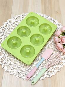 6-Cavity Silicone Donut Mold, Non-Stick Heat Resistant Baking Donut & Cake Maker - Multicolor - View 1