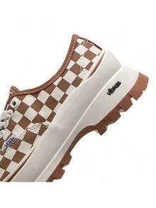 Vans男鞋女鞋Authentic Vibram DX厚底增高鞋德比鞋低筒休閒鞋情侶鞋VN0A5JLWD3M - 棕白棋盤格 - 查看 8