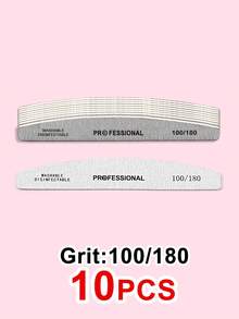 [100 cái/50 cái/25 cái/10 cái/1 cái] Dũa móng tay bằng gỗ mỏng màu xám - Độ nhám 100/180/240, Bộ dụng cụ chăm sóc và làm móng, Dũa móng hai mặt, Khối mài móng có thể giặt và tái sử dụng, Thích hợp cho móng tự nhiên và móng acrylic, Sử dụng tại nhà và salon - Màu Xám nhạt - Xem 11