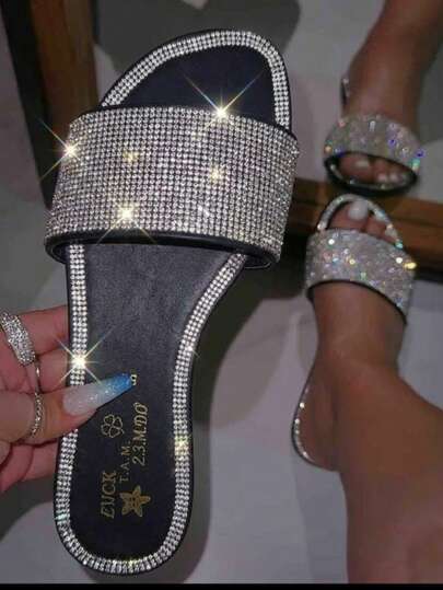 Sandalias de dama con brillos