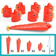 互动式桌面钓鱼游戏 - 多人钓鱼棋盘游戏 - 采用耐用塑料制成，是复活节/儿童节的完美礼物 - 彩色 - 查看 10