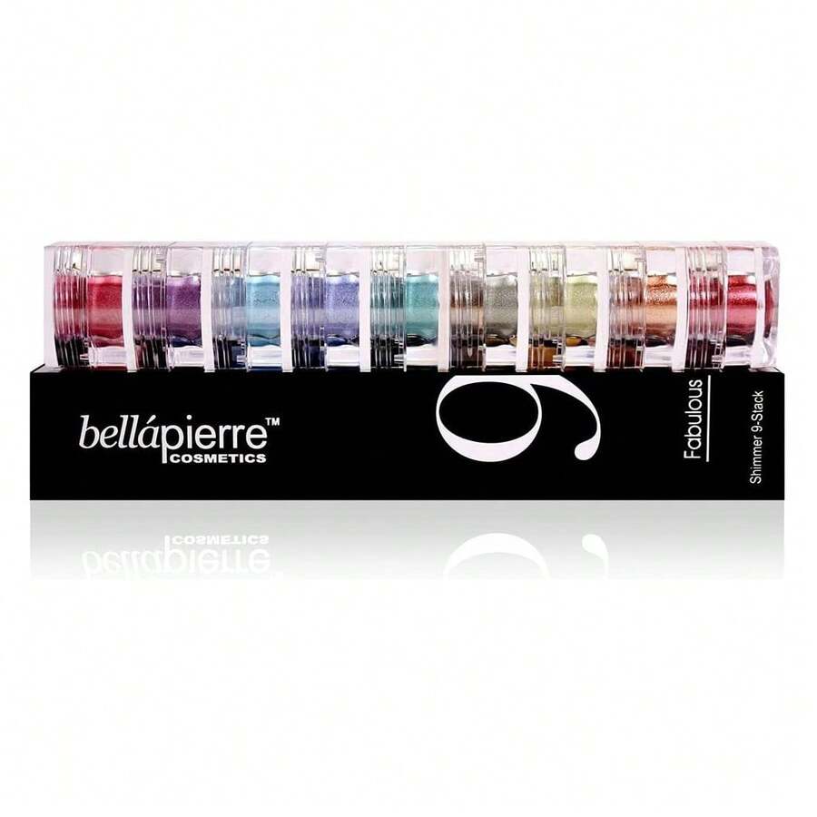Envie Bella Mineral Shimmer Powder 9 Stack - Multi Layer Makeup Pigment Set - Multicolor - View 1
