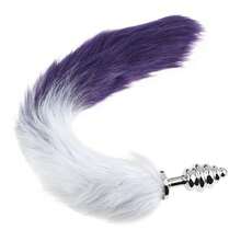 Ooth Long Fox Tail With  Plug, Sexy Animal Tail  Plug,  Role-Playing Toy, Suitable For Women, Men, And Couples. - Bạc - Xem 1