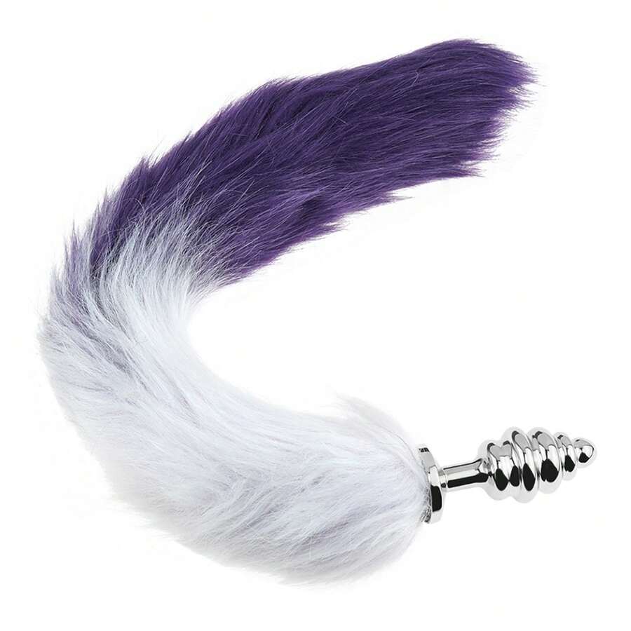 Ooth Long Fox Tail With  Plug, Sexy Animal Tail  Plug,  Role-Playing Toy, Suitable For Women, Men, And Couples. - Bạc - Xem 1