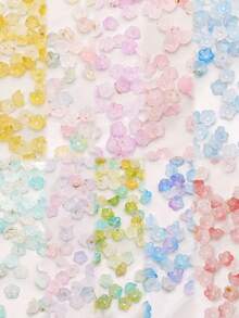 Hạt nhựa acrylic 6mm, 10g/gói, họa tiết hoa nhỏ, dây hoa thủ công, tự làm vòng cổ, vòng tay, bông tai, phụ kiện trang sức. - Nhiều màu - Xem 12