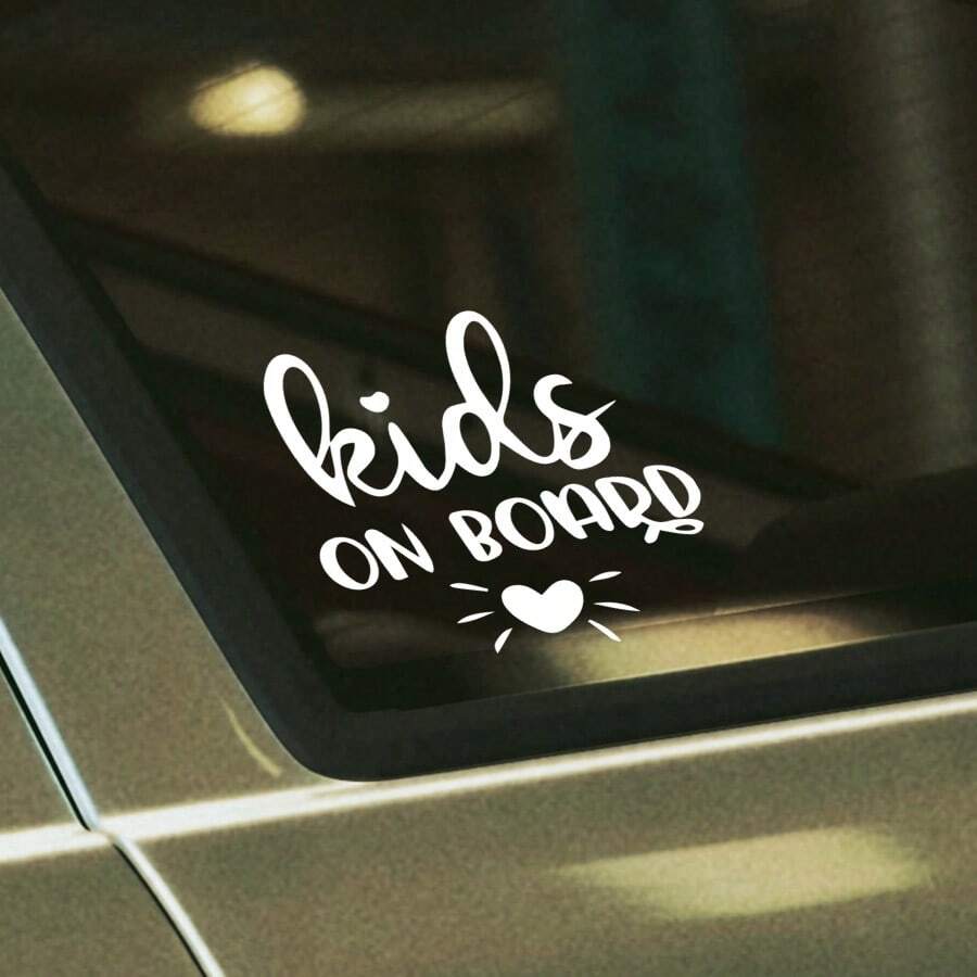 1pc Kids On Board Minimalist INS Style Car Sticker - A - View 1
