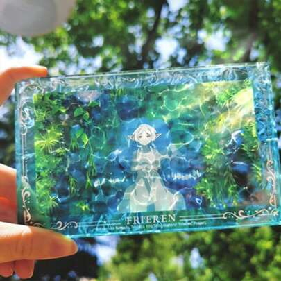 全新亚克力水波纹砖摆件，弗里伦湖畔景色：超越旅程终点动漫，生日、圣诞节、复活节完美礼物，畅销新品