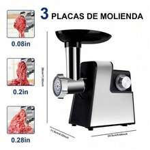 Picadora De Carne Eléctrica 3 En 1 Para Carne Verdura Atasco - por defecto - Ver 5