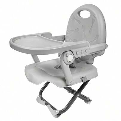 UBRAVOO Foldable Children's Booster Seat,6m-3y, Portable, Adjustable High Chair, Compact, Removable Tray
