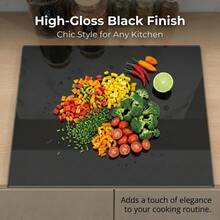 Square PET Acrylic Kitchen Cutting Board - Solid Color Surface Protector Mat With Edges - Hand Wash Non-Woven Material Pad - Ideal Graduation Gift, Kitchen Cutting Board For Cutting Fruits And Vegetables, Kitchen Accessory - Black - View 4