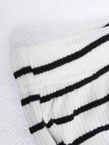 2 piezas Pantalones de pijama de descanso para hombre con rayas y pierna recta, ajuste holgado transpirable con cordón y cintura elástica con bolsillos - Multicolor - Ver 4