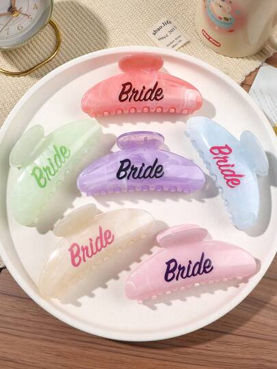 6个马卡龙色大理石扎染亮面半圆形发夹，清新活力，甜美气息，适合海滩、婚礼、派对、下午茶、野餐等场合。