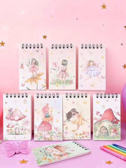 Bộ 8 cuốn sổ tay xoắn ốc chủ đề cổ tích, quà tặng trò chơi tiệc tùng, quà nhét túi quà, sổ tay xé rời, sổ tay mini, phần thưởng cho học sinh trong lớp học, quà tặng tựu trường, quà khai giảng, đồ dùng lớp học, đồ dùng văn phòng, quà tặng sinh nhật, đồ trang trí sinh nhật, quà sinh nhật, quà tặng tiệc tùng, trang trí chủ đề cổ tích.