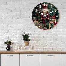 2D Flat Design, 1 Silent Non-Ticking Wall Clock, Wooden Decorative Round Clock With Nutcracker Theme, Holiday Advent Calendar Clock Suitable For Kitchen, Home Office, Study, Hallway, Apartment 10inch (Battery Not Included),Teacher,Valentines Gift,Graduation,Mother Giftsr,Room Deocr,Wall Deoc,Home Essentials - Style/Multiple Colors/10in/25cm - View 8