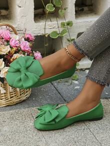 綠色布面細紋-蝴蝶結