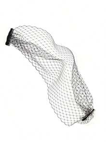 1pc Dark Gothic Style Simple And Elegant Bridal Veil - Beige - View 3