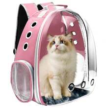 Cat Backpack Carrier, Pet Cat Carrier With Ventilated Design For Carrying Puppy Cats, Pet Carrier Backpack For Traveling/Hiking/Camping/Outdoors Airline Approved Travel Carrier(Pink) - Baby Pink - View 6
