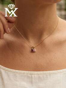 Personalized Birthstone Necklace For Women - Custom 1-3 Pear Cut Gemstone Pendants, Gold Plated Stainless Steel Jewelry, Personalized Family Mother's Day Gift, Anti-Oxidation Delicate Chain - Multicolor - View 4