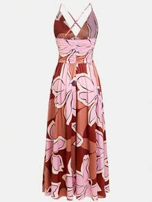 Vestido largo elegante y de moda para mujer de SUNSTORY, con ajuste ceñido, estiloso y con caída fluida y romántica, adecuado para vacaciones, ir al trabajo, citas, fiestas, exposiciones de arte, playa, salidas diarias, festivales de música, carnaval - Rojo - Ver 7