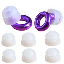Sleep Noise-Proof Earplugs, Double-Layer Earcaps With Strong Noise Reduction, Brand New Electroplating Process, Includes 3 Different Sizes Of Replaceable Eartips, Washable Sleep Noise-Proof Earplugs, Comfortable And Reusable - Color - View 8