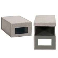 Household Essentials Small Drop Front - Caja de zapatos 2 unidades color gris - Gris - Ver 1