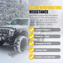 BUNKER INDUST Tablas de tracción todoterreno par de pistas de recuperación alfombrilla de tracción para camiones 4x4 Jeep barro nieve rampa de arena - Almohadillas de tracción de neumáticos de - Gris - Ver 7