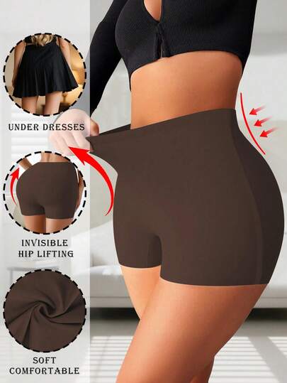 Pantalones cortos de sin costuras de cintura alta para mujer, pantalones cortos de de seda de hielo para mujer, pantalones cortos tipo bóxer para mujer, pantalones cortos de ciclismo para mujer, ropa interior moldeadora de cintura para mujer, bragas levantadoras de glúteos sexy, pantalones cortos de yoga