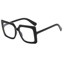 1pc Women's Fashion Oversized Square Minimalist Eyeglasses, Flattering And Stylish - Black - View 2