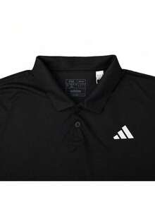 Adidas男裝上衣2026夏季新款網球運動休閒透氣短袖POLO衫翻領T卹IS2294 - 黑色 - 查看 6