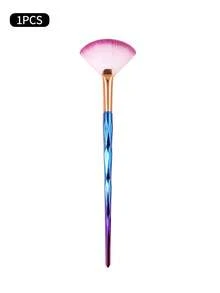 1pc/2pcs Mini Fan-Shaped Highlighter Brush, Soft & Portable Face Contour Makeup Brush, Professional Blush Makeup Tool - Multicolor - View 10