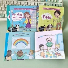 40 piezas Libros ilustrados de lectura en inglés graduados para niños, libros ilustrados de cuentos iluminadores para preescolar, libros de aprendizaje de fonética en inglés, materiales de lectura de bolsillo, para la escuela, estudiantes, papelería, suministros de aprendizaje - Multicolor - Ver 6