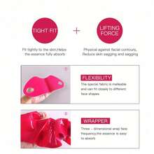 1/3/6/10pcs V-Shaped Lifting Gel Face Mask, Chin Lifting Patch, Moisturizing Hydrogel Ear Hook Face Mask, Double V Ear Hook V-Line Face Mask, V-Line Lifting Face Mask - Multicolor - View 3
