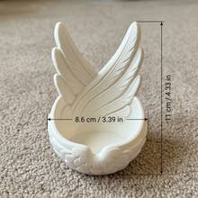 Angel Wing Jewelry Tray Decorative Trinket Dish Catchall Bowl For Rings Earrings Necklaces Vanity Bathroom Desk Organizer For Cosmetics Crystals Office Supplies Storage Home Decor Gift - Multicolor - View 11