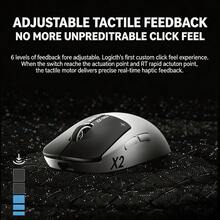 Logitech Mouse Gaming Nirkabel PRO X2 SUPERSTRIKE, GPW5, sakelar mikro elektromagnetik HITS, ringan 61g untuk penggunaan esports, sensasi pemicu makro mekanik RT, cocok sebagai hadiah. - View 2
