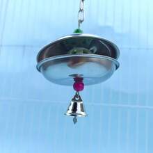 1pc Large Bell Parrot Chewing Toy, Interactive Stainless Steel Bell Bird Toy To Relieve Boredom, Suitable For Parrot And Small Bird Cage Accessories - View 11